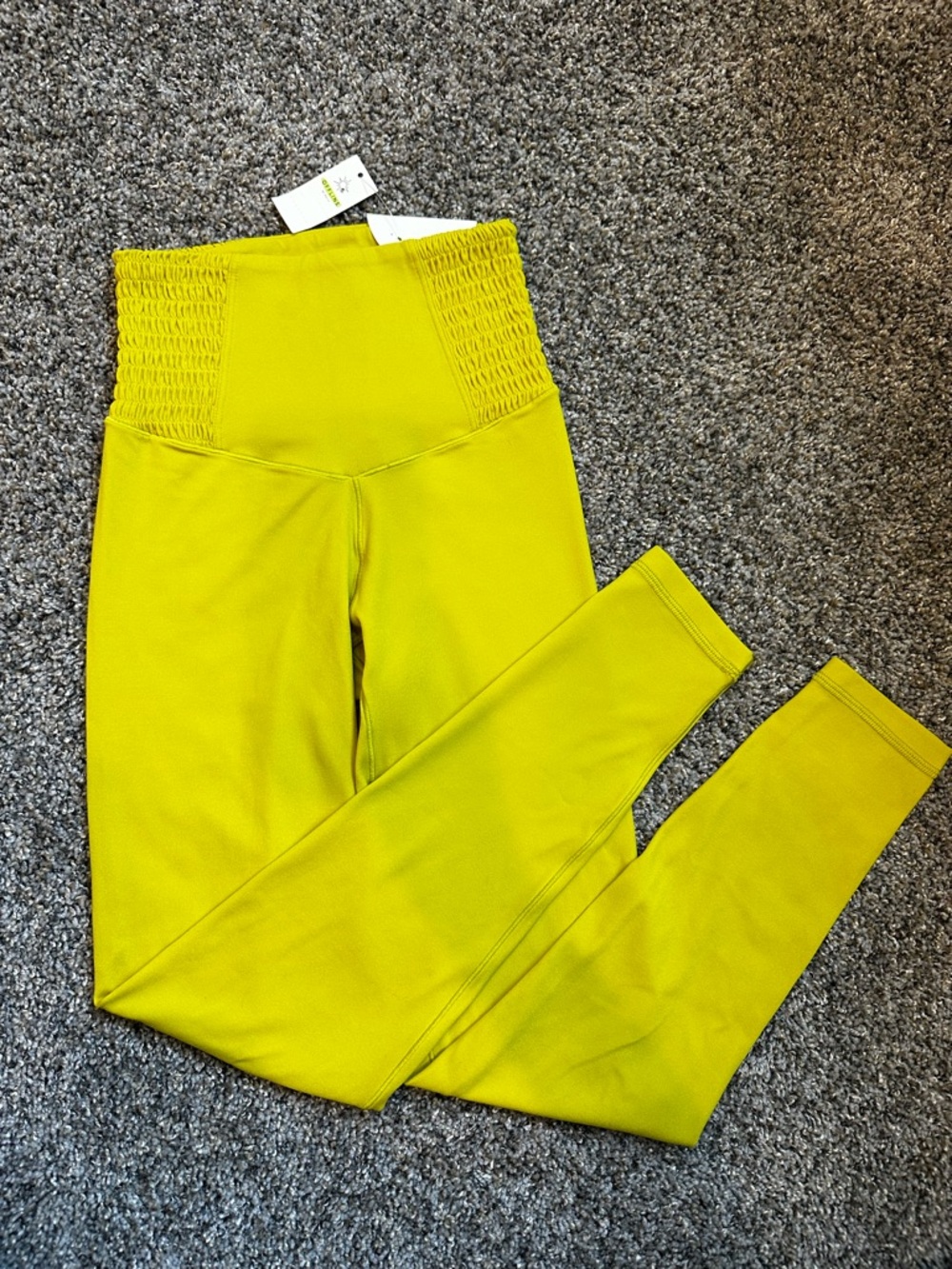 aerie High-Waist Leggings in Bright Lime Green